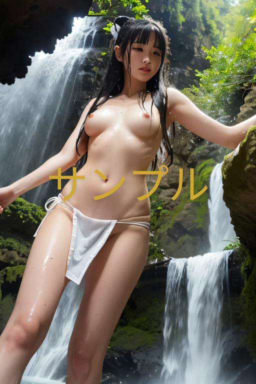 サンプル画像4:巫女の滝行(KOC) [d_353556]