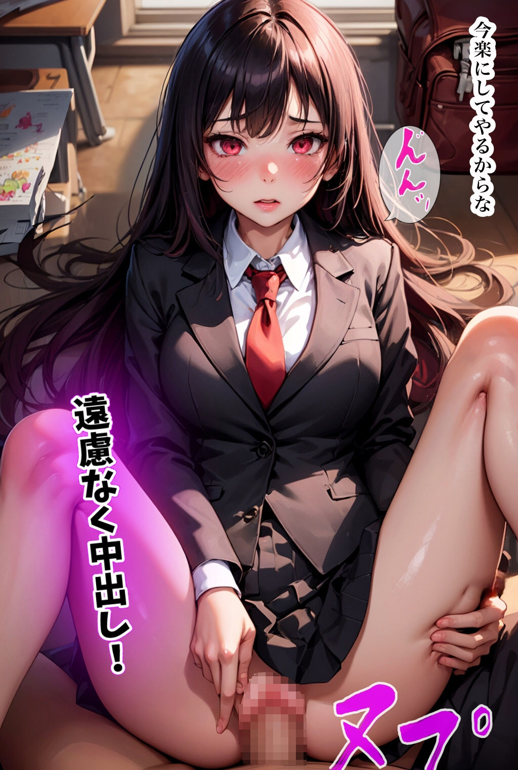 サンプル画像2:催●アプリでおじさんに種付けされた巨乳JKたち(部活女子) [d_353635]