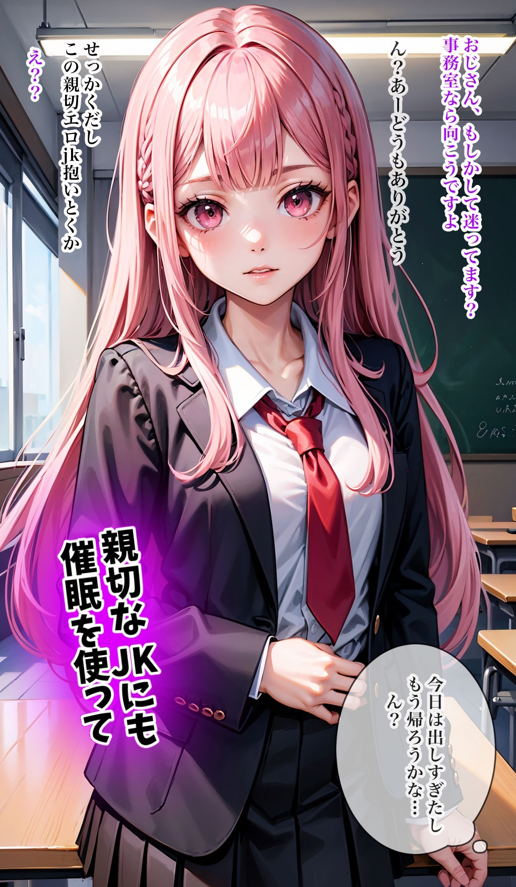 サンプル画像3:催●アプリでおじさんに種付けされた巨乳JKたち(部活女子) [d_353635]