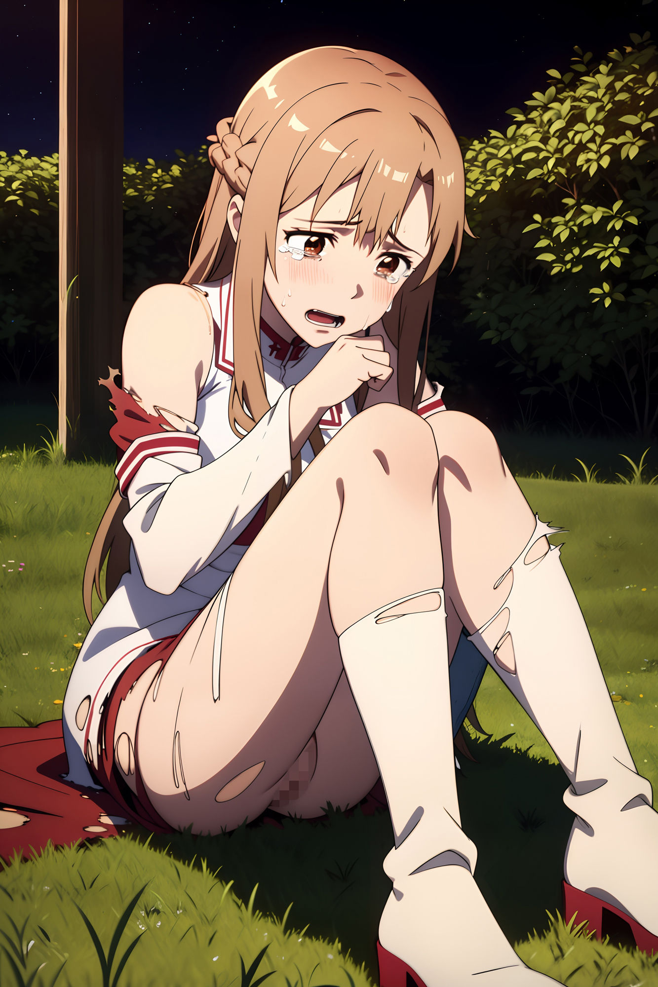 サンプル画像2:結城明日奈の野外遭遇(Red Society Dream Factory) [d_353660]