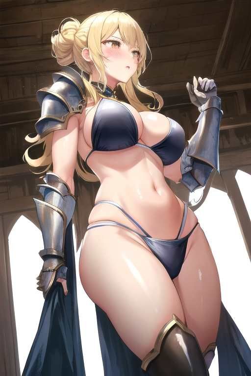 サンプル画像2:【微エロ】フェチコレVol.16 ビキニアーマー姿の金髪女戦士コレクション（ローアングル・拘束・敗北など）【圧巻の総枚数1043枚！】(満点星) [d_353697]