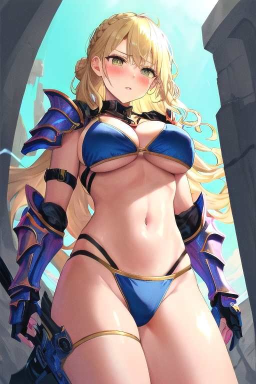 サンプル画像3:【微エロ】フェチコレVol.16 ビキニアーマー姿の金髪女戦士コレクション（ローアングル・拘束・敗北など）【圧巻の総枚数1043枚！】(満点星) [d_353697]