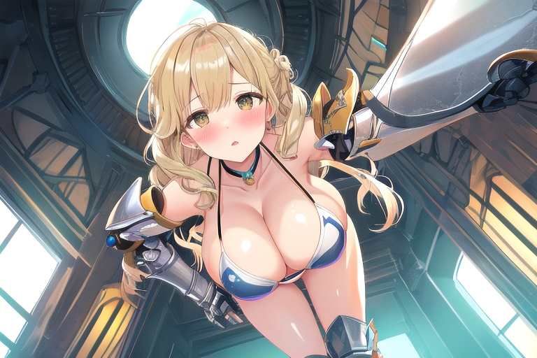 サンプル画像6:【微エロ】フェチコレVol.16 ビキニアーマー姿の金髪女戦士コレクション（ローアングル・拘束・敗北など）【圧巻の総枚数1043枚！】(満点星) [d_353697]