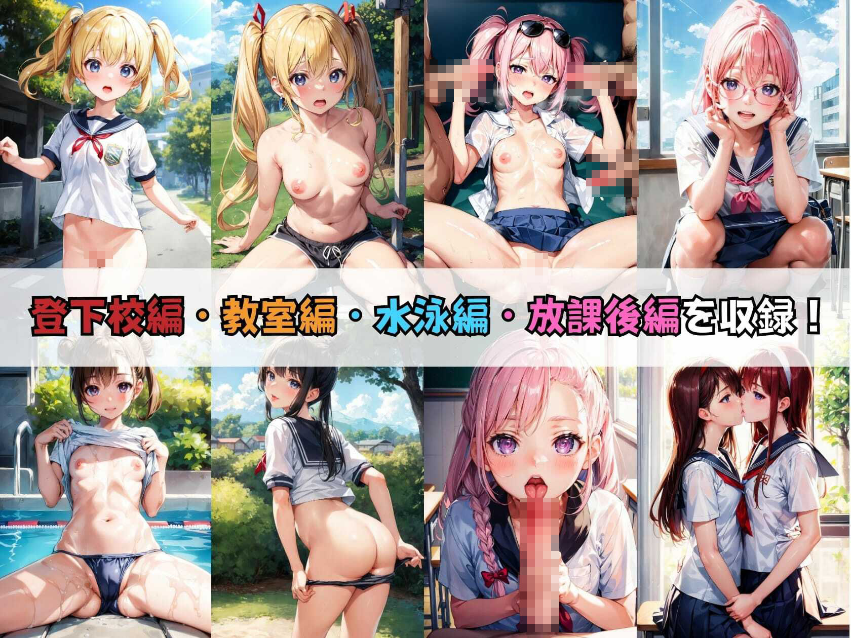 サンプル画像3:エッチな女の子と通う学校【セリフ付き】(AI Beauties Lab) [d_353703]