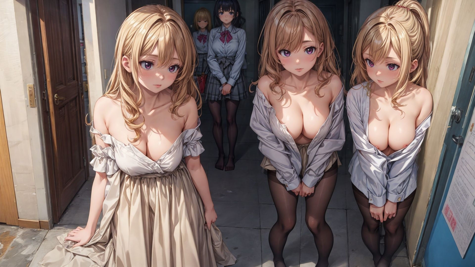 サンプル画像5:網タイツ×美女 乱交SEX祭り(あるふぁサン) [d_353819]