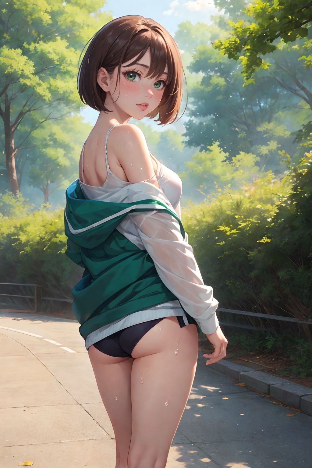 サンプル画像2:ジョギング中に発情(ばー3) [d_353853]