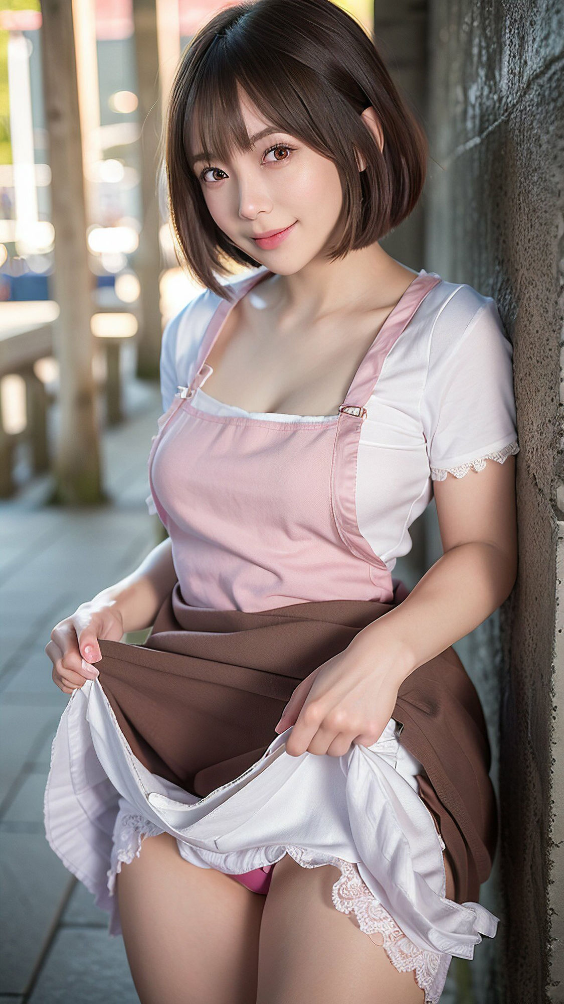 サンプル画像1:彼女はたくし上げチャレンジガールズ(AIれんず) [d_353866]