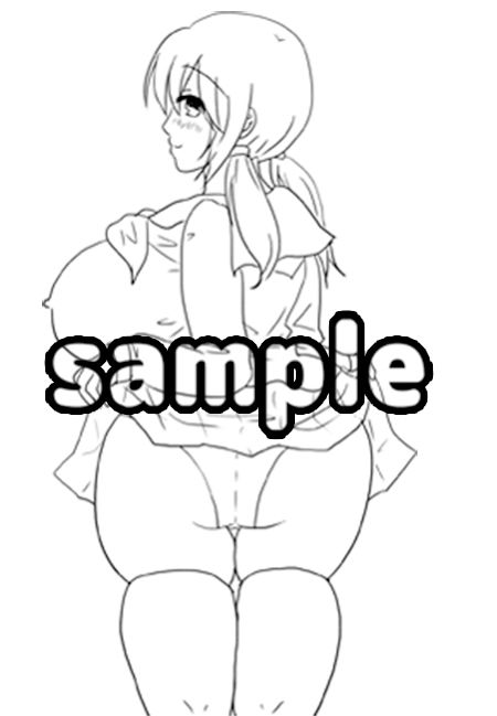 サンプル画像2:線画・美少女エッチイラスト集(ゆるり堂桜庵) [d_353867]