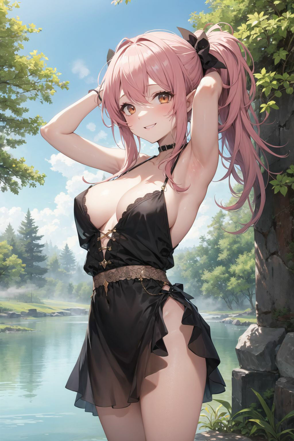 サンプル画像4:エルフ温泉 セクシー写真集(AIカメラマン) [d_353927]