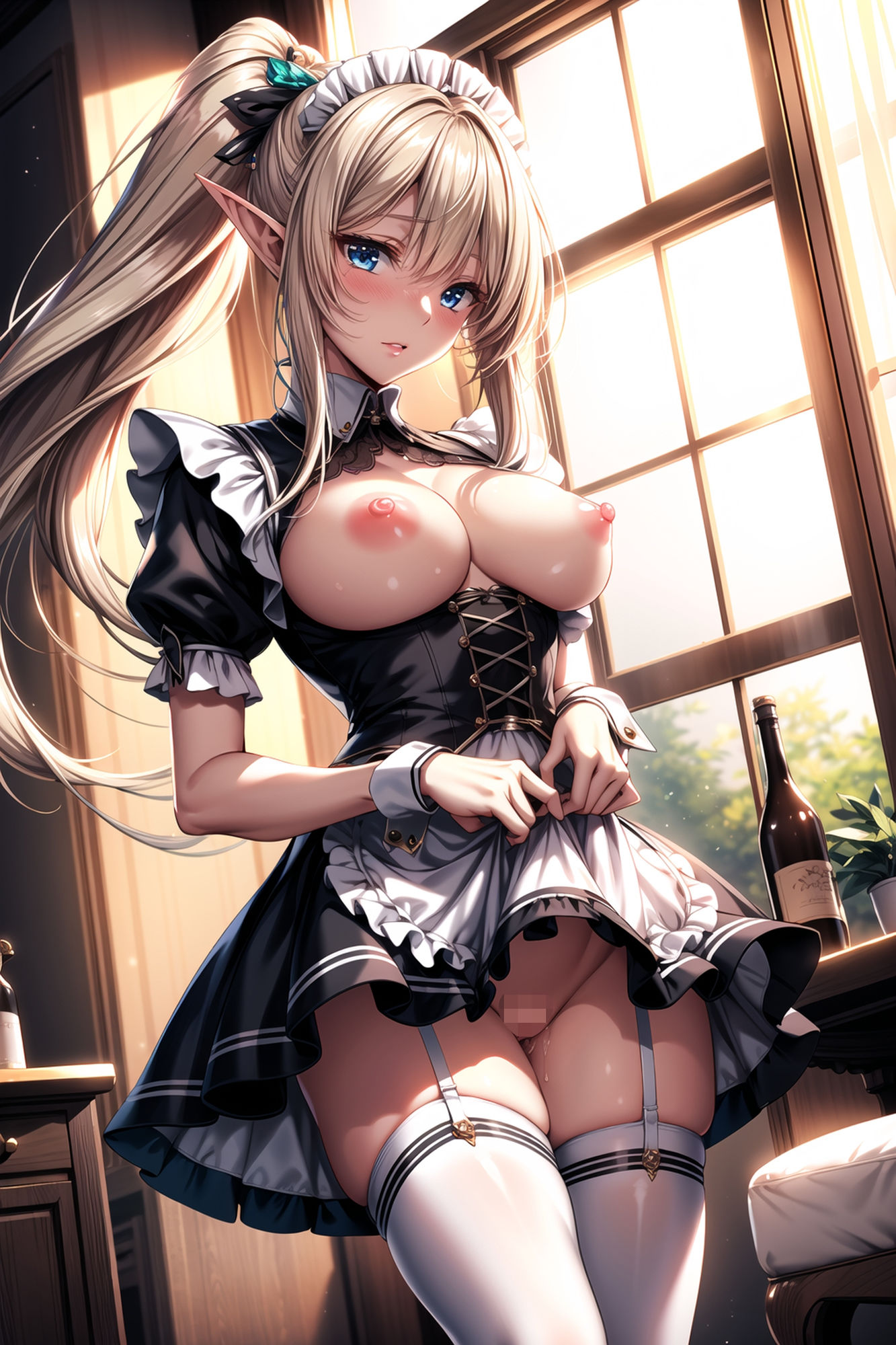 サンプル画像2:金髪エルフのメイドさんの誘惑(ブービータン) [d_353959]