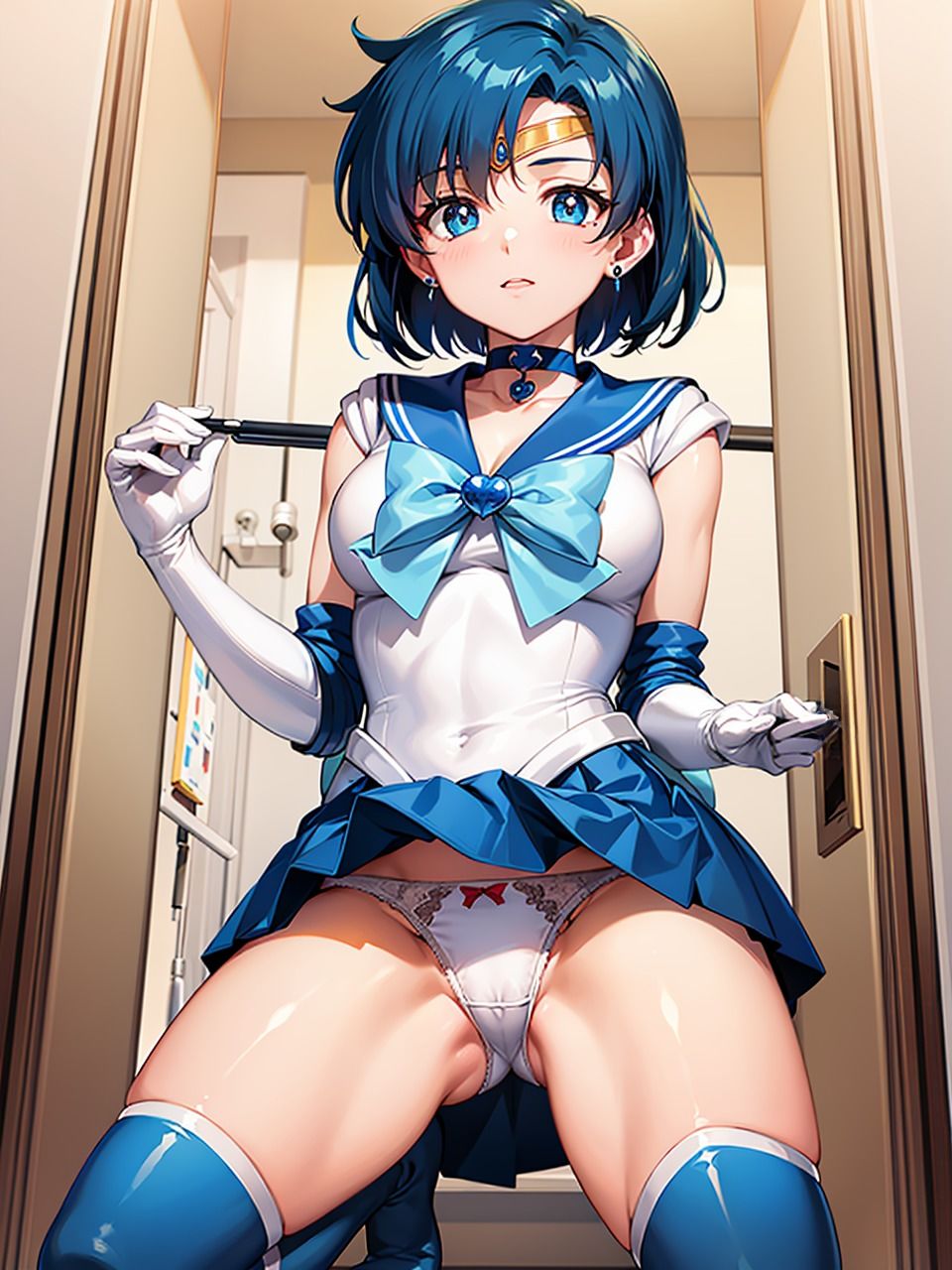 サンプル画像2:美少女戦士セー〇ームーン 水野〇美（マー〇ュリー） パンチラ集(AI同人Lab) [d_354009]