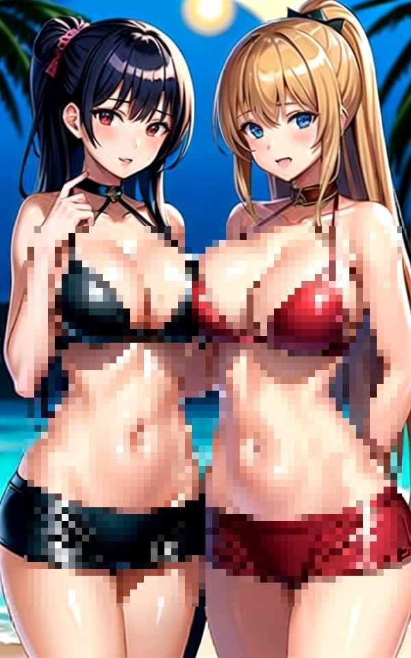 サンプル画像1:ビーチで見つけたえっちな女の子たち6(AI研究所) [d_354034]