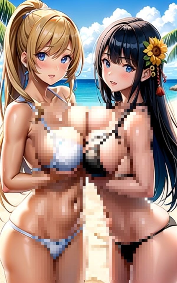サンプル画像2:ビーチで見つけたえっちな女の子たち6(AI研究所) [d_354034]