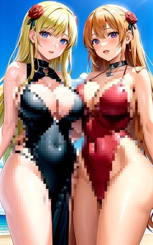 サンプル画像1:ビーチで見つけたえっちな女の子たち7(AI美女まとめ) [d_354041]