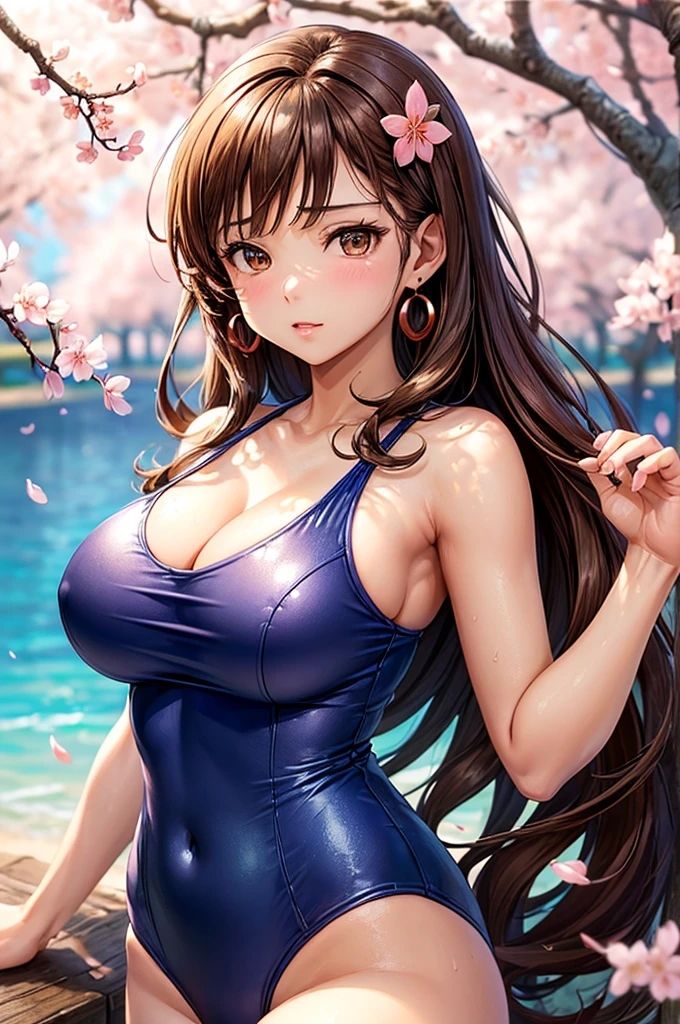 サンプル画像3:桜のコンチェルト 美女と桜の優雅なひととき AIイラストセレクション(Ai-HOHOEMI) [d_354053]