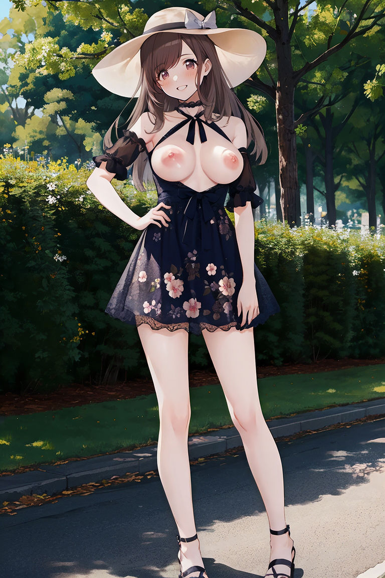 サンプル画像3:乳首露出が当たり前の世界で月○恋鐘は堂々としている(草の化け物) [d_354076]