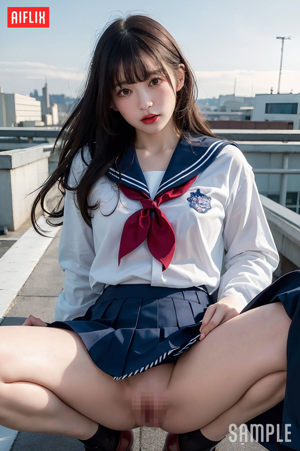 サンプル画像1:清楚JKと秘密の放課後。〜18歳美少女の、誰にも言えない内緒の時間〜(AIFLIX) [d_354096]