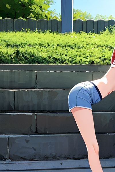 サンプル画像4:ショートパンツと太もも画 はみパン はみ〇ン 〇っかけ MIX(絵をアイする犬) [d_354232]