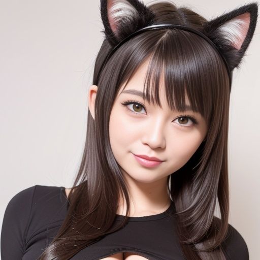 サンプル画像1:猫耳カチューシャの美女達（セリフなし AI画像集）(ファンタスセレブリティ) [d_354517]
