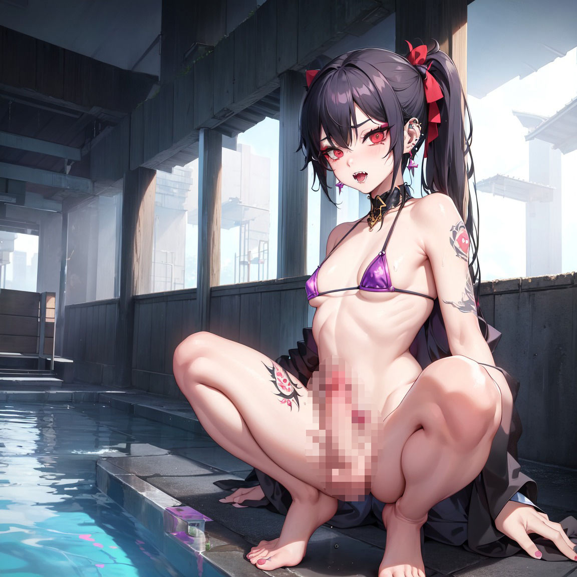 サンプル画像2:ふたなり娘の見せつけCG集2(アンバー) [d_354617]