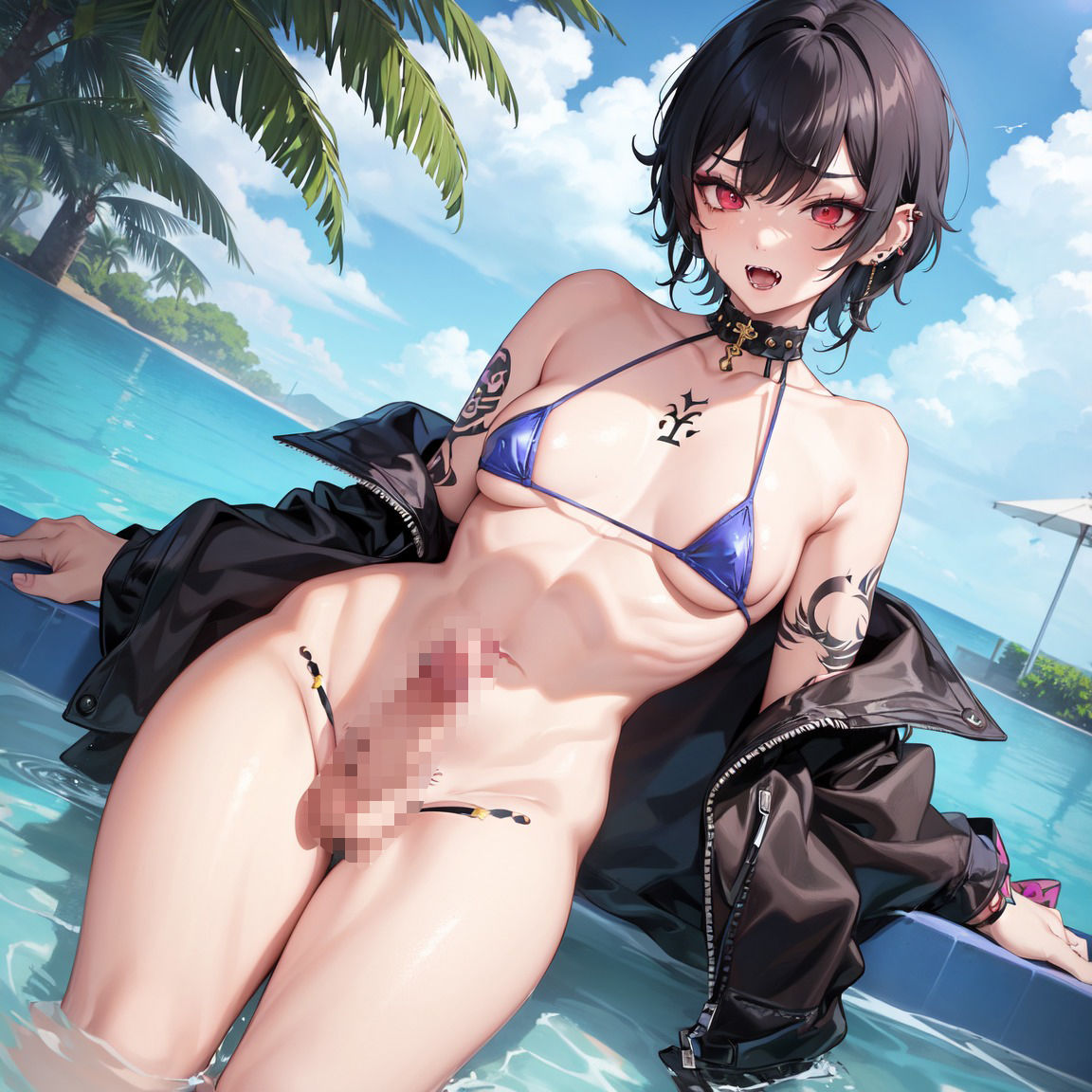 サンプル画像5:ふたなり娘の見せつけCG集2(アンバー) [d_354617]