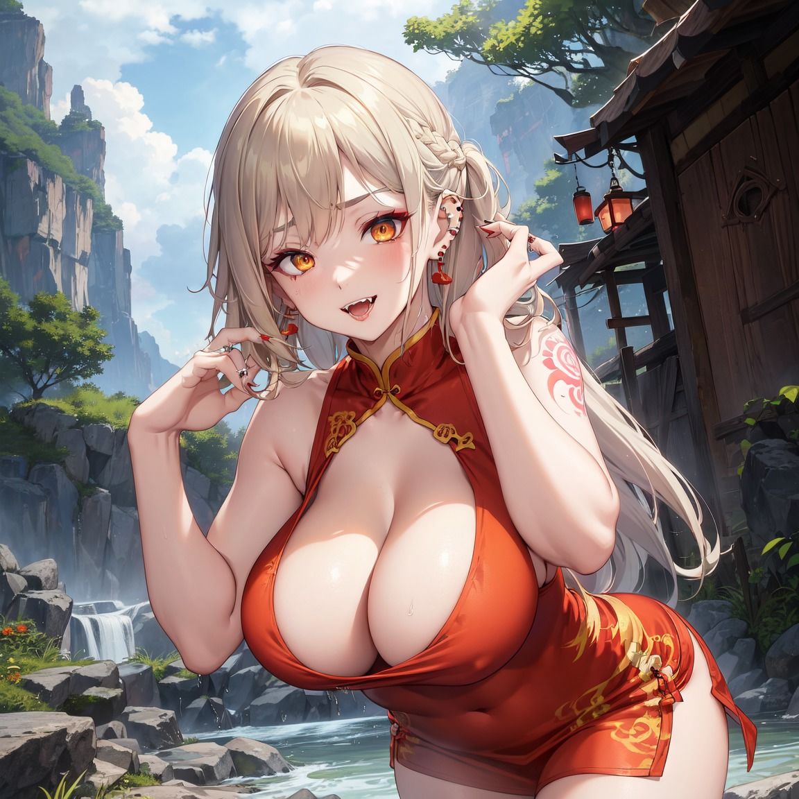 サンプル画像1:とにかく谷間が見たい！着衣巨乳CG集1(アンバー) [d_354627]