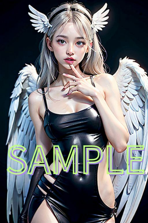 サンプル画像2:勝負下着は黒な感じな妙に人間臭いエロ天使(替え玉一兆) [d_354648]