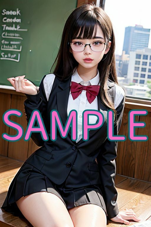 サンプル画像1:クラス委員長は本当は隠れビッチ！？(AI美女氏) [d_354745]