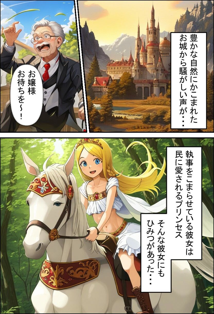 サンプル画像1:【ゴブリン姦】『プリンセスは男の娘』アヘ顔に拘束中出し！（セリフ付き画像200枚＋マンガ22枚）(絵師まだら) [d_354767]