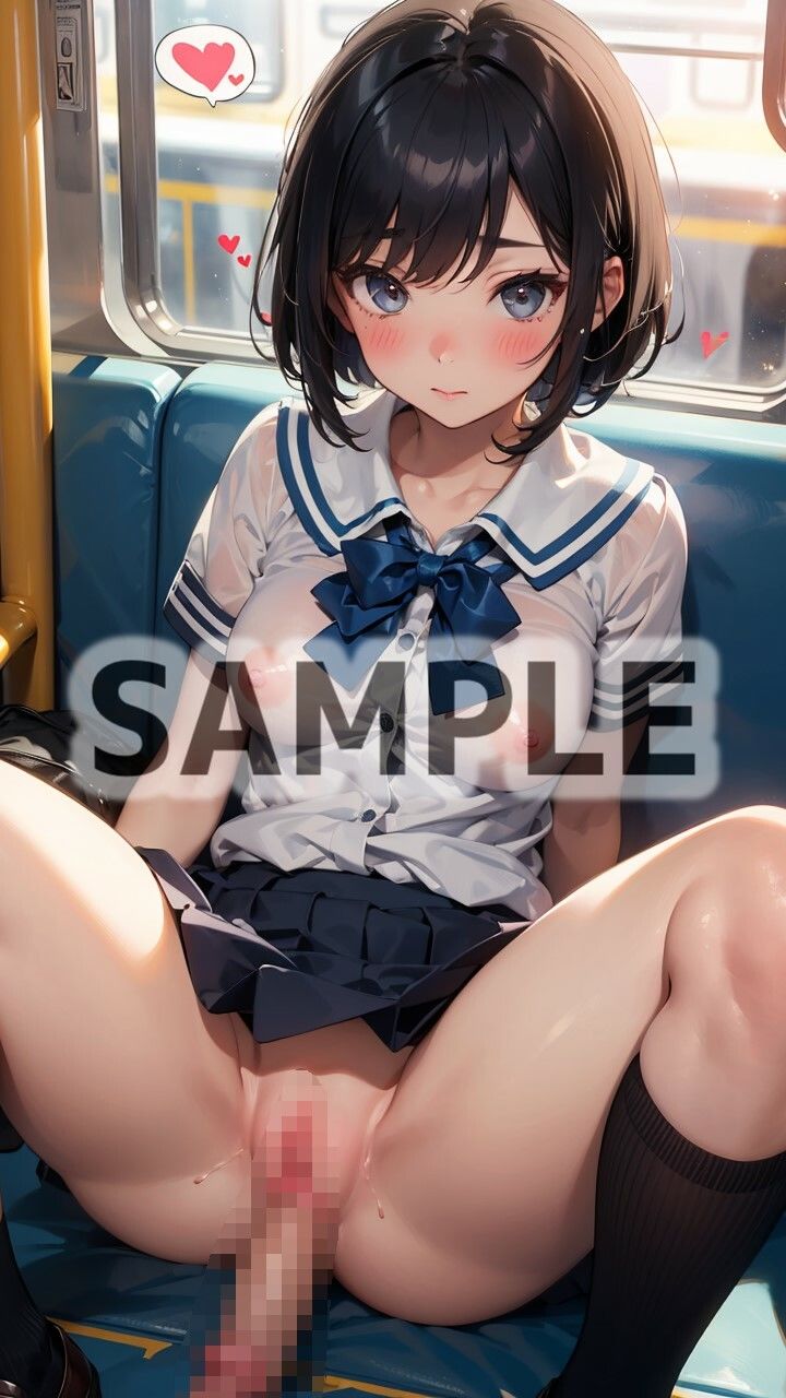 サンプル画像1:制服痴かん電車 イタズラされた未○達なカラダ(AI愛create) [d_354849]