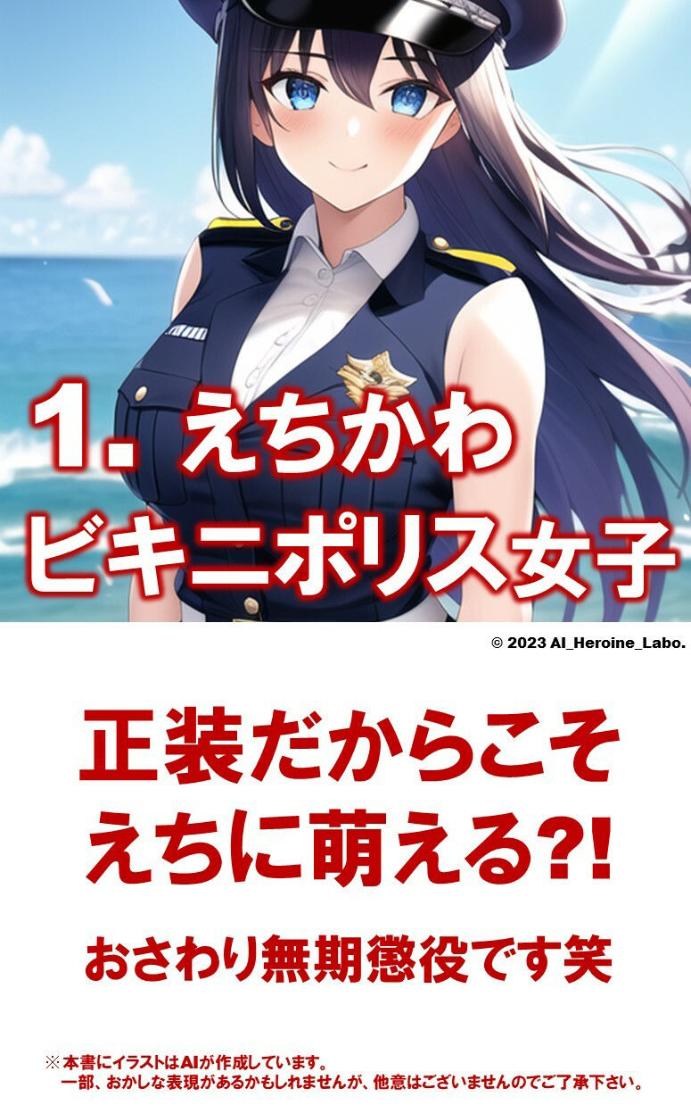 サンプル画像3:1つの呪文で生み出された100人のAI妄想美少女-23【巨乳捜査110番！えちかわビキニポリス女子】(AIヒロイン研究会) [d_354860]