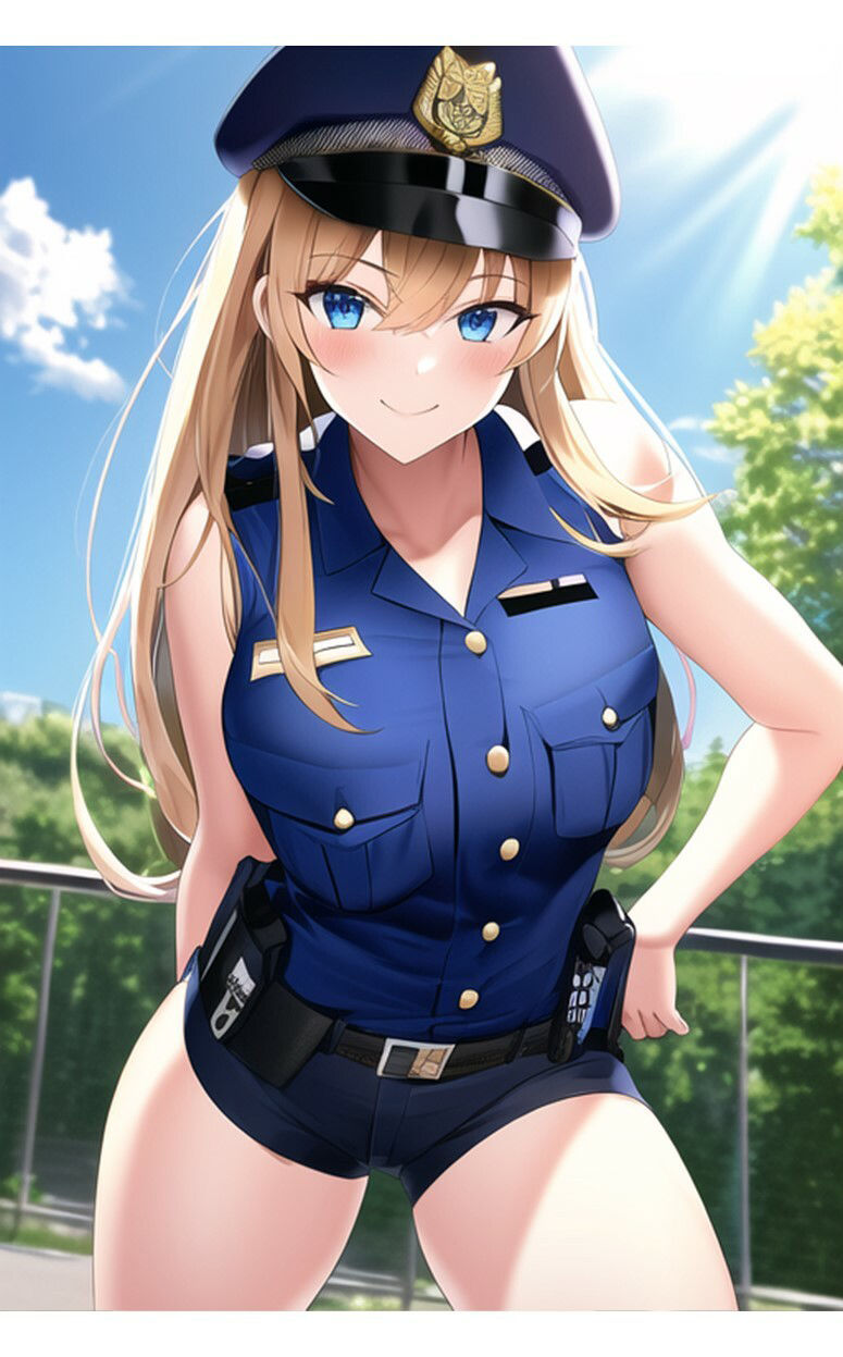 サンプル画像4:1つの呪文で生み出された100人のAI妄想美少女-23【巨乳捜査110番！えちかわビキニポリス女子】(AIヒロイン研究会) [d_354860]