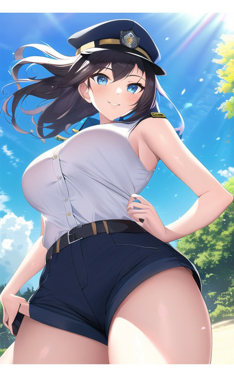 サンプル画像6:1つの呪文で生み出された100人のAI妄想美少女-23【巨乳捜査110番！えちかわビキニポリス女子】(AIヒロイン研究会) [d_354860]