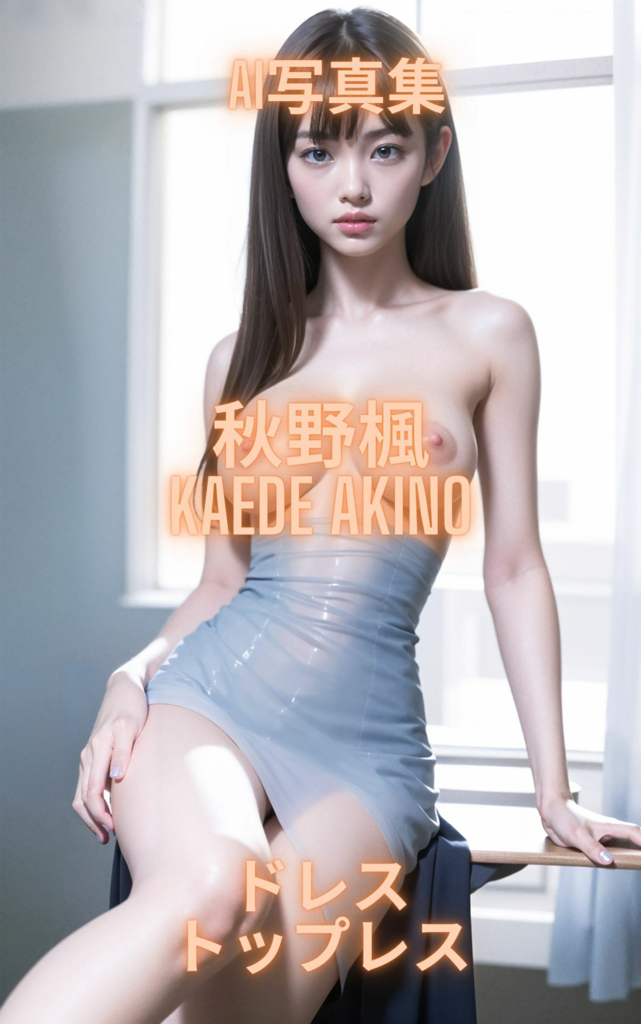 サンプル画像1:AI写真集 秋野楓 Kaede Akino ドレストップレス(Premium Girls) [d_354879]