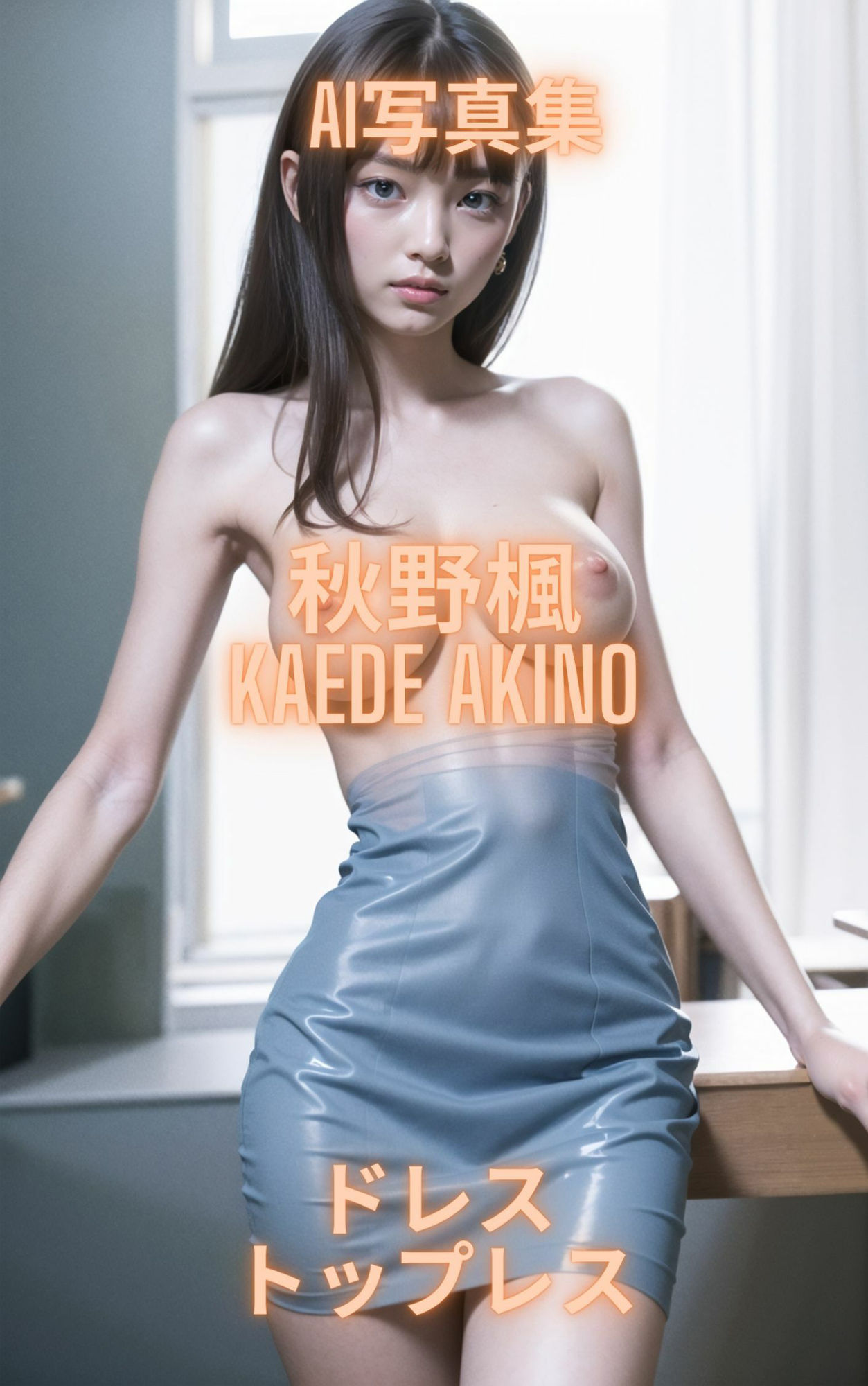 サンプル画像2:AI写真集 秋野楓 Kaede Akino ドレストップレス(Premium Girls) [d_354879]