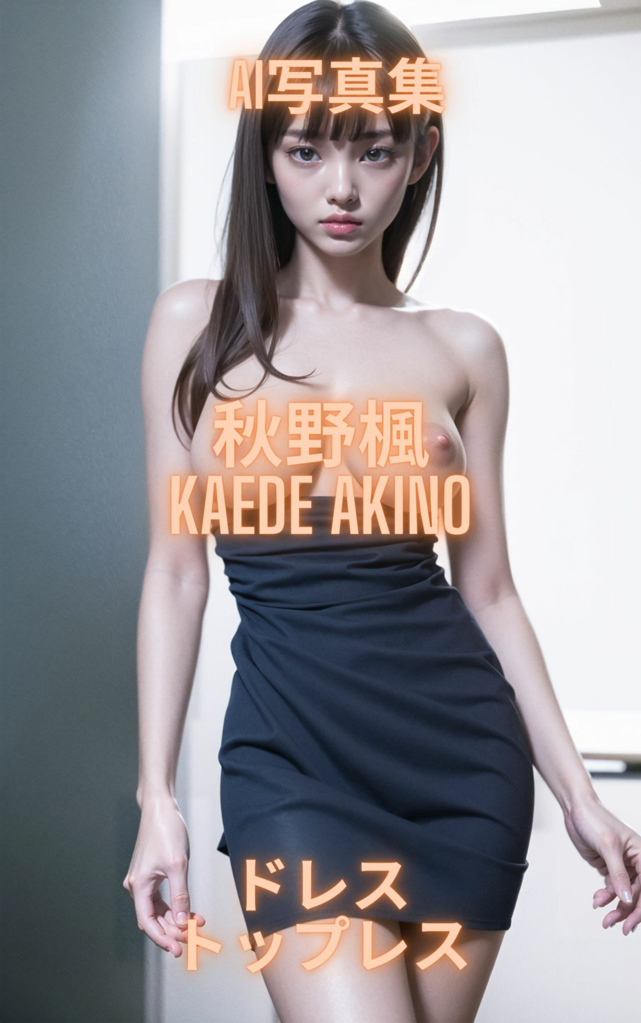 サンプル画像4:AI写真集 秋野楓 Kaede Akino ドレストップレス(Premium Girls) [d_354879]