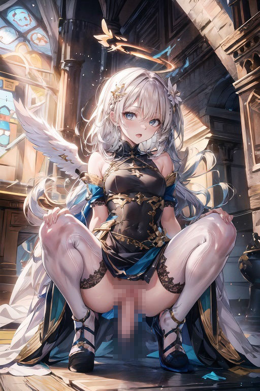 サンプル画像5:悪魔に強耐性を持つ大天使様だが人の子のちんぽには耐性無し(女神の果樹園) [d_354984]