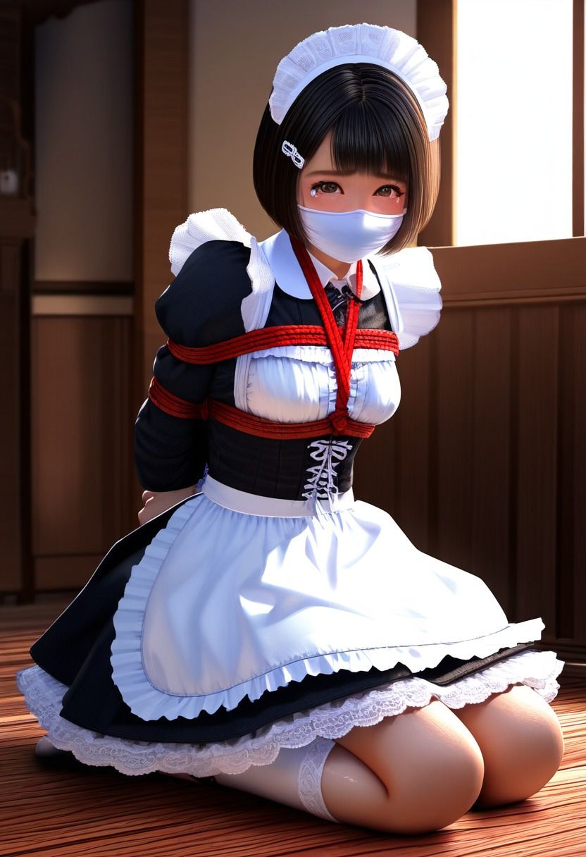 サンプル画像3:今日もまた縛られちゃいました〜メイド編〜(くろねこ倶楽部) [d_355008]