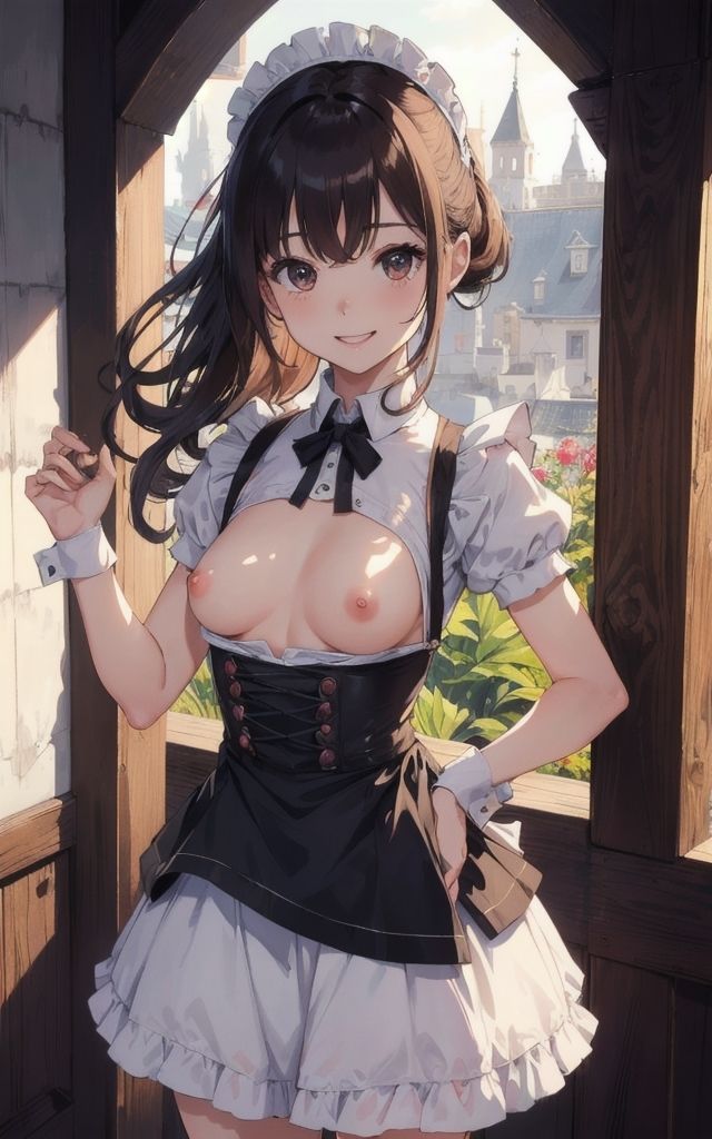 サンプル画像2:可愛いメイドたちの誘惑【AIイラスト集】(AI picture factory) [d_355013]