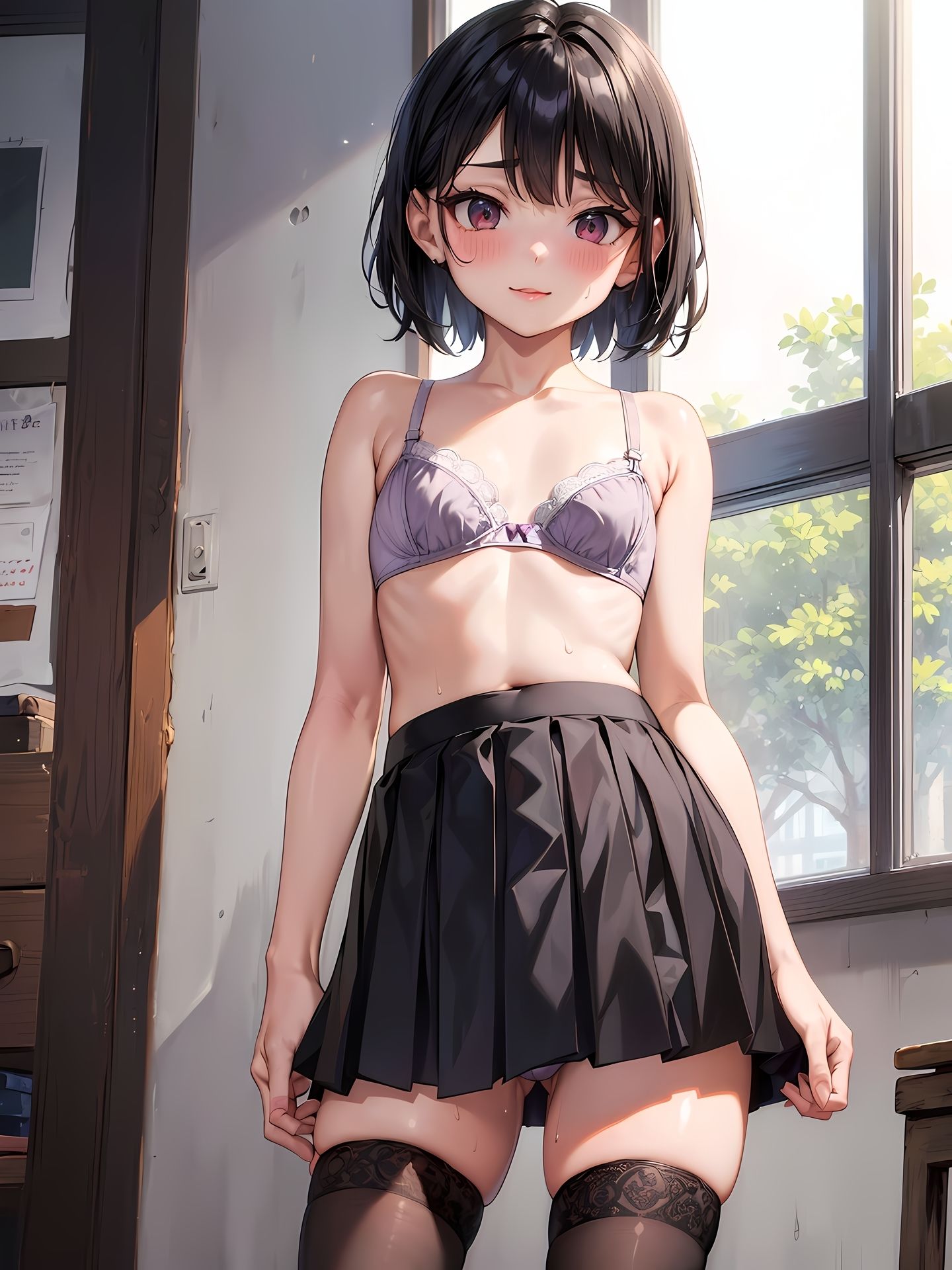 サンプル画像2:エロイラストのモデルになって小遣い稼ぎをするJ〇のCG集(妄想サチュレーション) [d_355045]