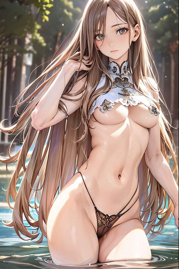 サンプル画像1:水辺のランジェリー撮影 2D版(愛・依美) [d_355097]