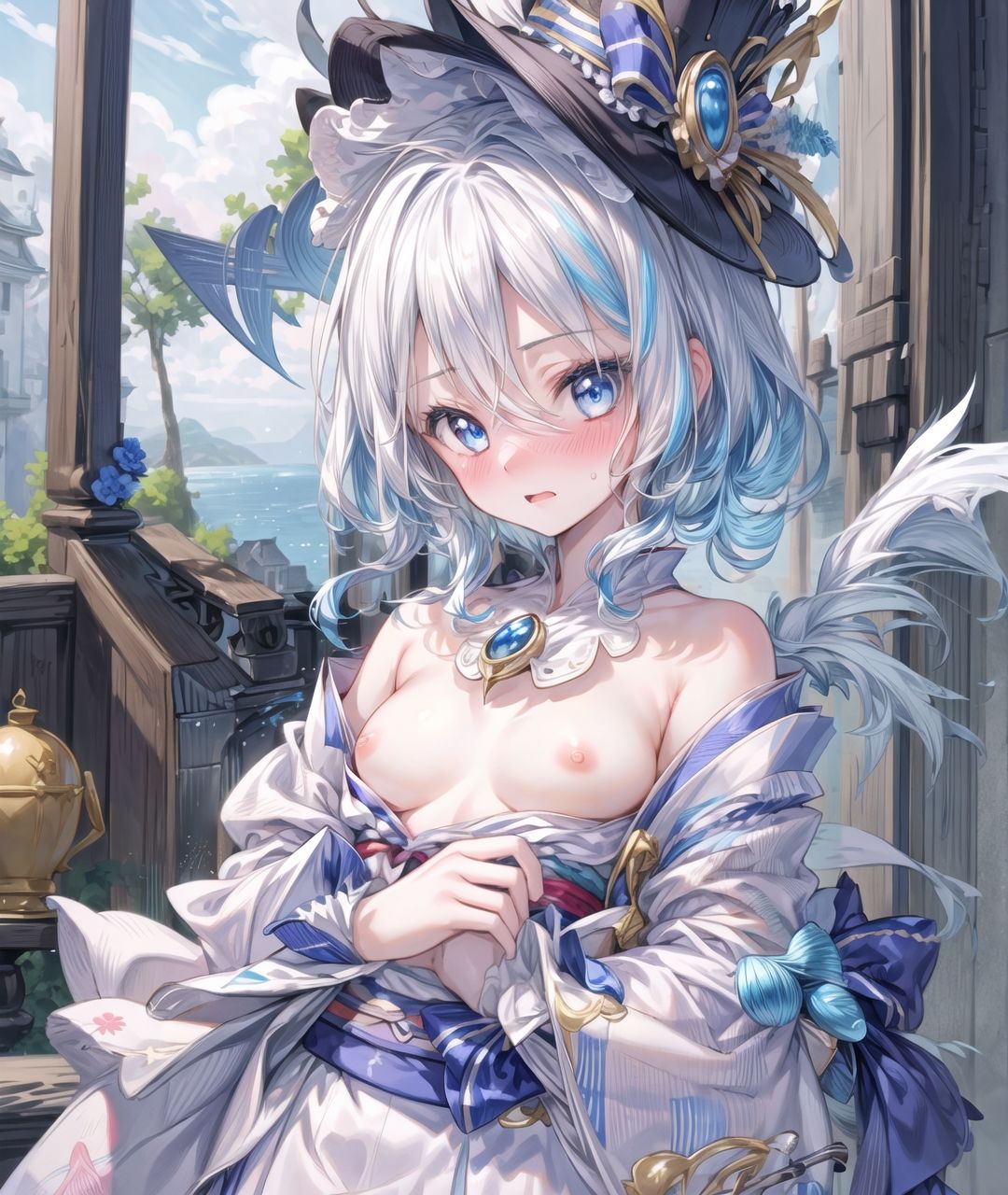 サンプル画像3:美少女たちのひととき・フリ〇ナ＆珊瑚〇心海（原神）(Aark) [d_355107]