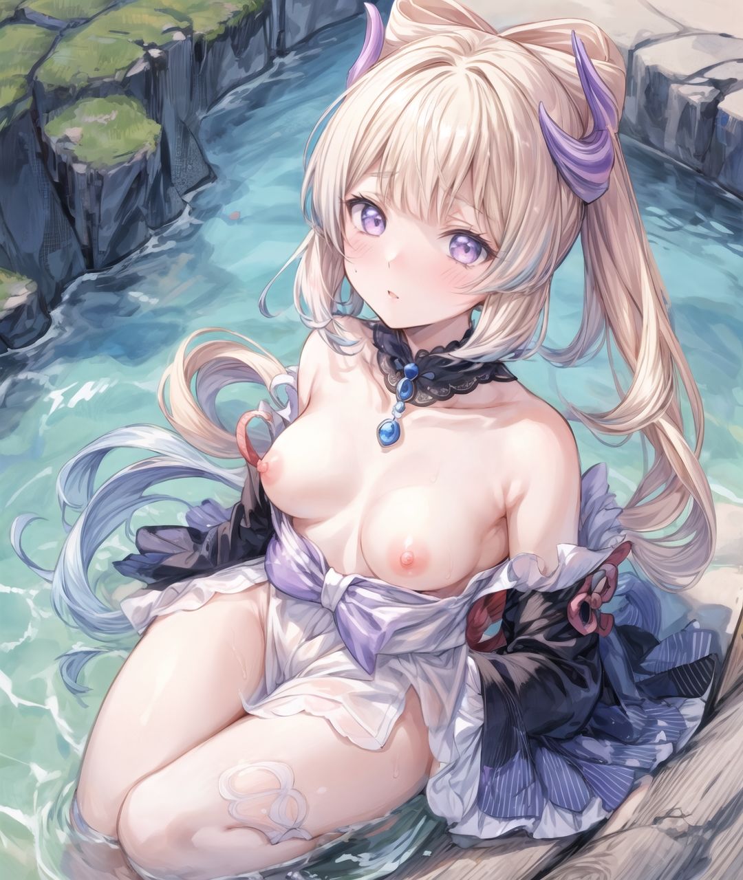 サンプル画像5:美少女たちのひととき・フリ〇ナ＆珊瑚〇心海（原神）(Aark) [d_355107]