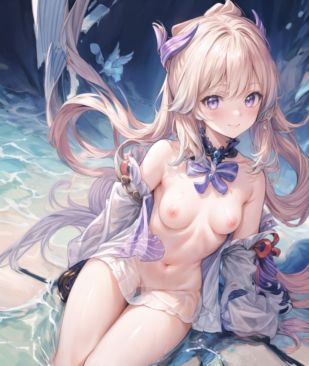 サンプル画像6:美少女たちのひととき・フリ〇ナ＆珊瑚〇心海（原神）(Aark) [d_355107]