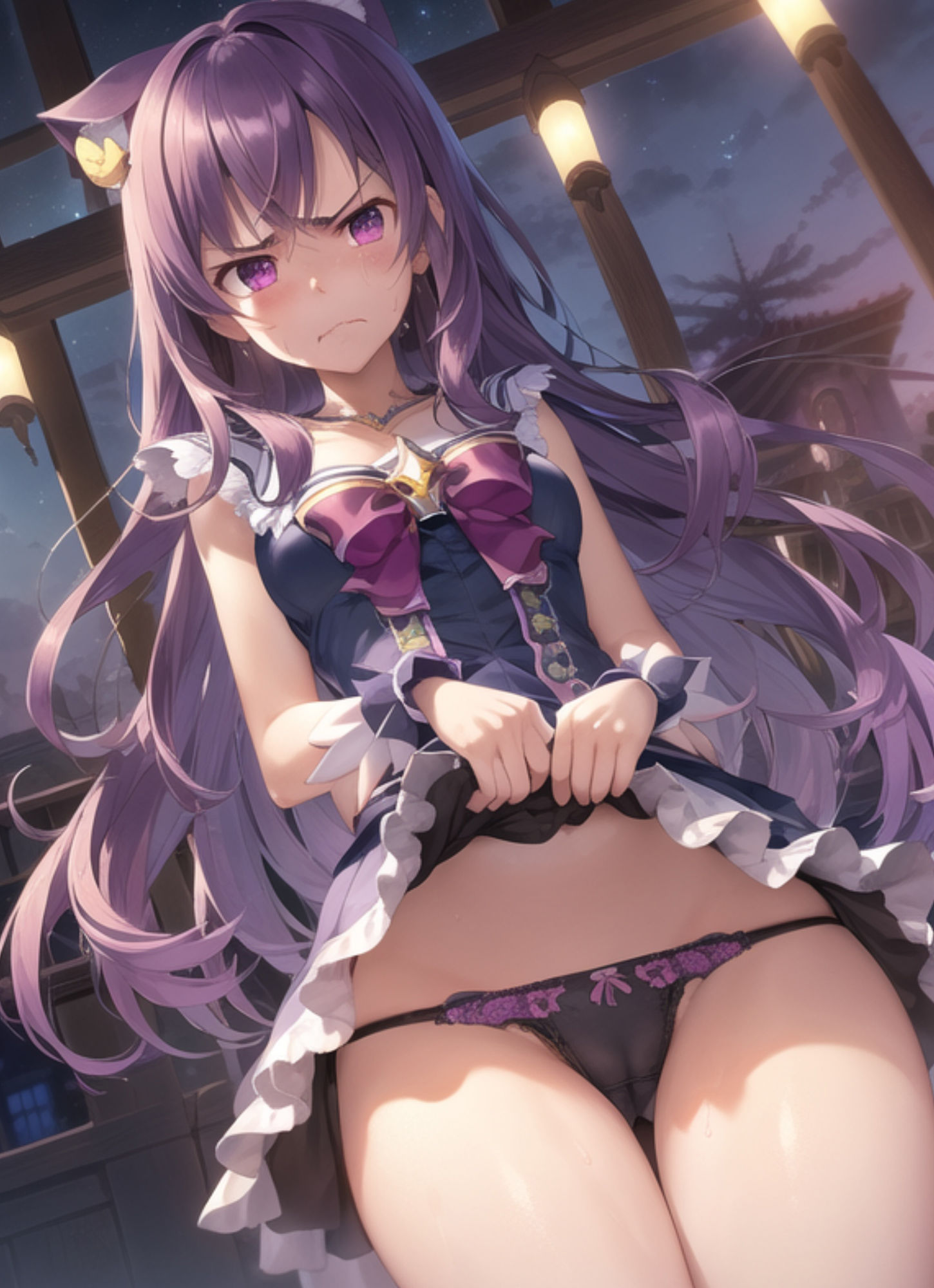 サンプル画像5:嫌な顔してパンツ見せてくれる女の子〜市街編〜(AIパンツ部) [d_355120]