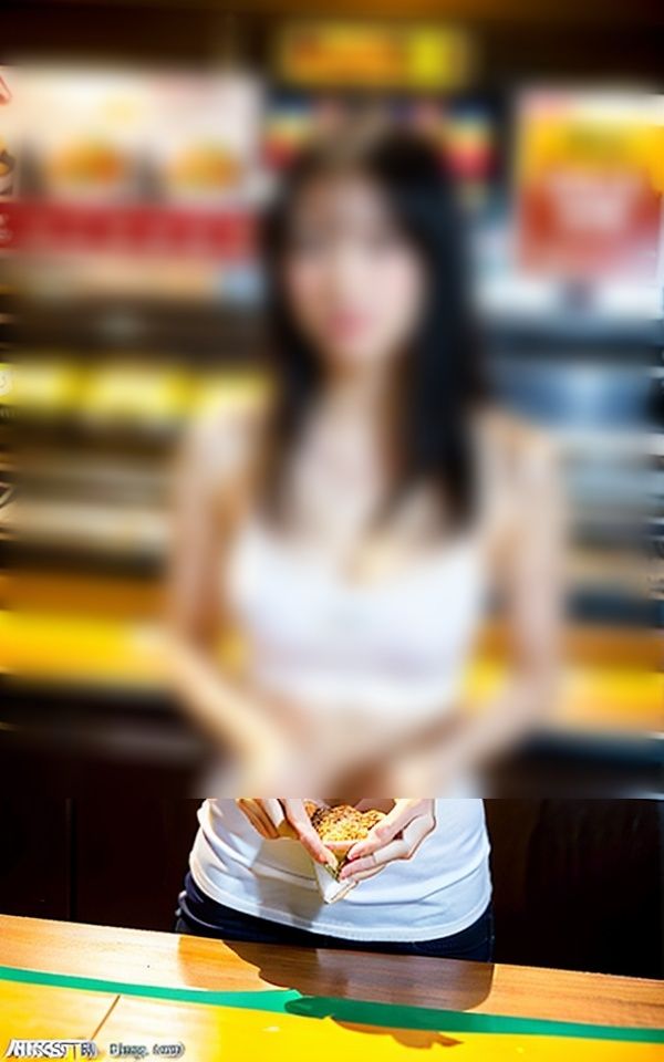 サンプル画像2:【店員】エッチなバーガーショップ店員の乳丸出し接客243発(美熟女クラブ) [d_355208]