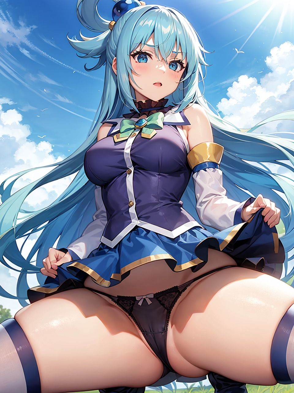 サンプル画像3:この素晴らし〇世界に祝福を！ ア〇ア パンチラ集(AI同人Lab) [d_355237]