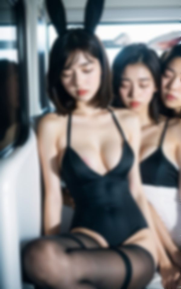 サンプル画像2:休憩中のコスプレバニーちゃんを脱がしてHな副業撮影開始(AIサティスファクション) [d_355242]