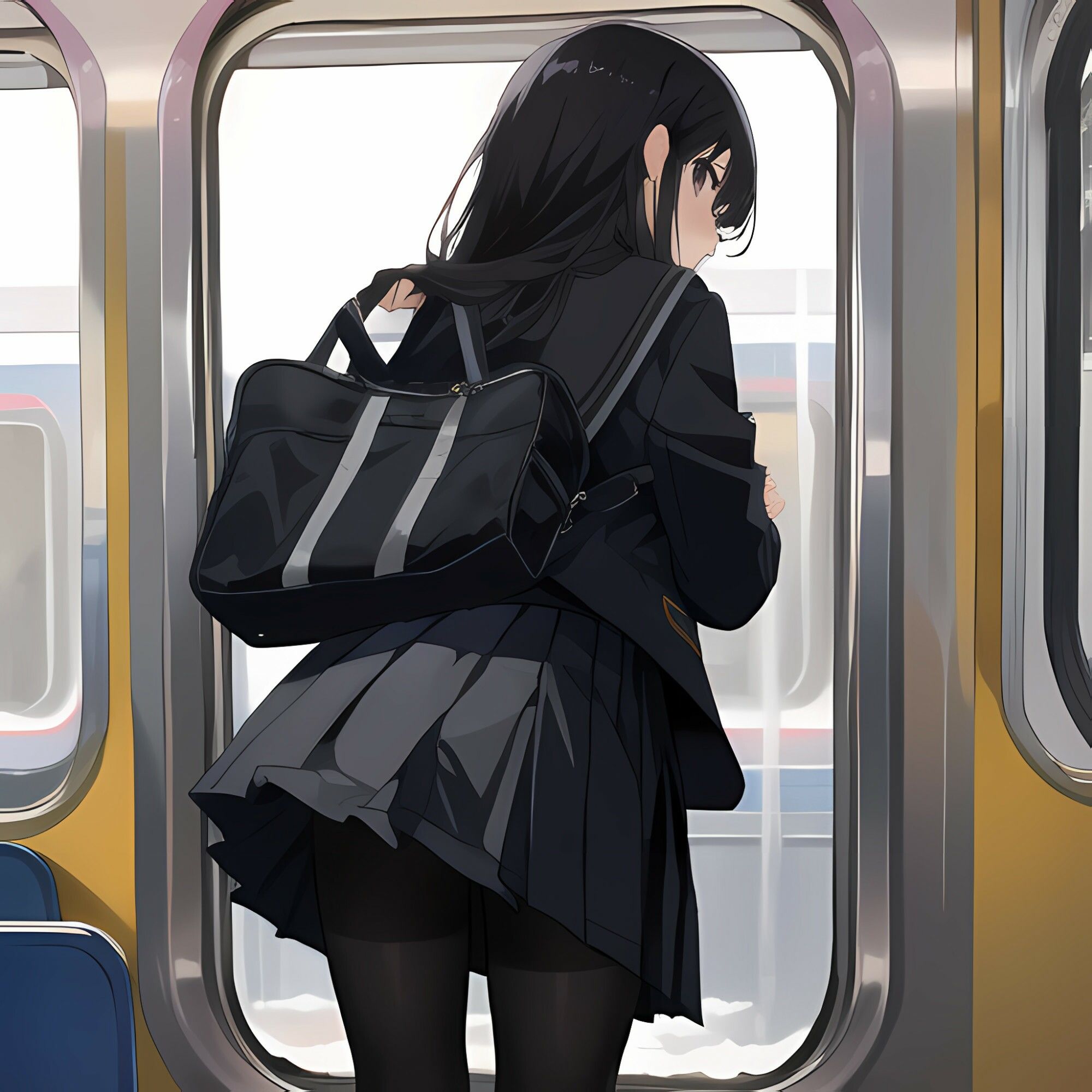 サンプル画像3:制服女子×ぶっかけ（電車編）(電脳戯画) [d_355259]