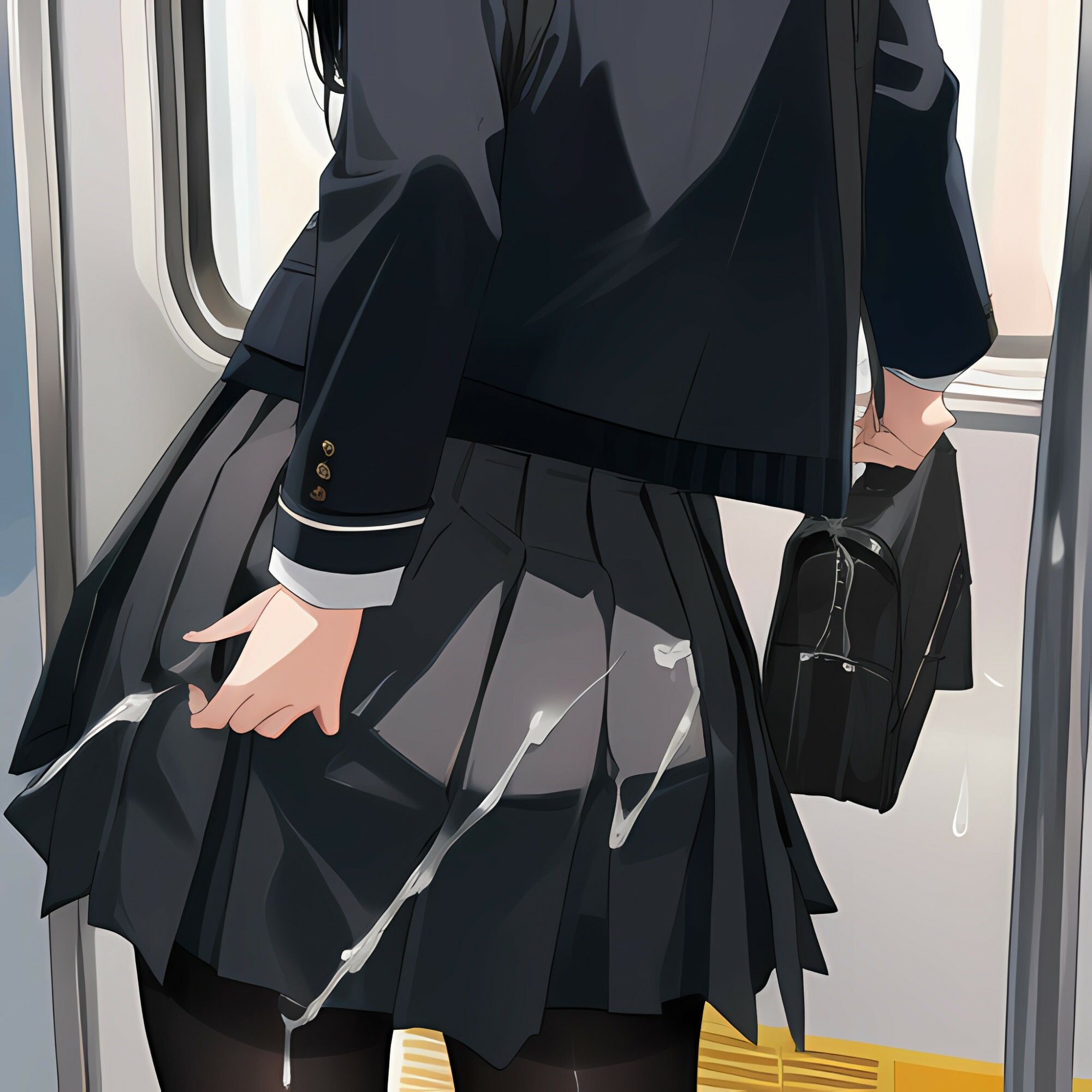 サンプル画像4:制服女子×ぶっかけ（電車編）(電脳戯画) [d_355259]